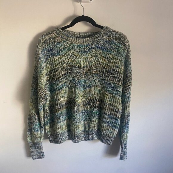 PERUVIAN CONNECTION Multicolor Knit Sweater Crew Neck Pullover Women M - Picture 1 of 6